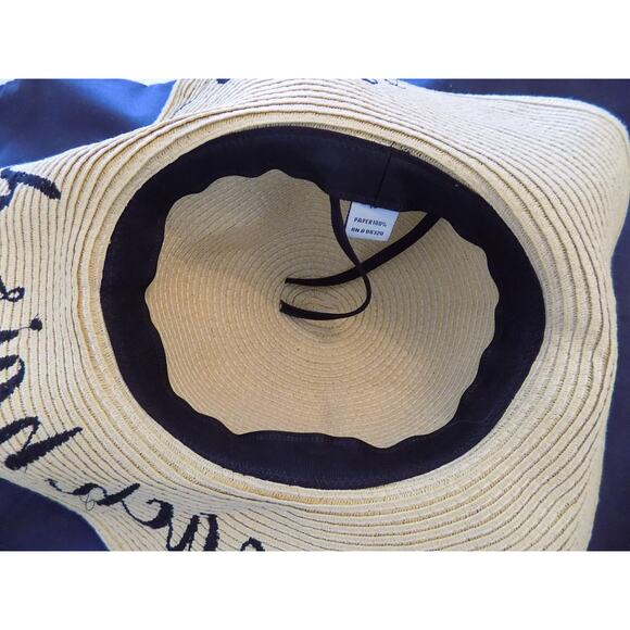 CC Exclusives hat Beach Hair Don't Care floppy brim embroidered adjustable women - Picture 4 of 5